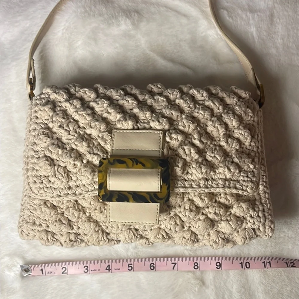 No Boundaries Cream Woven Shoulder Bag - Picture 6 of 11